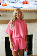 At a Fresh Pace solid ribbed top, shown in one of two available colors