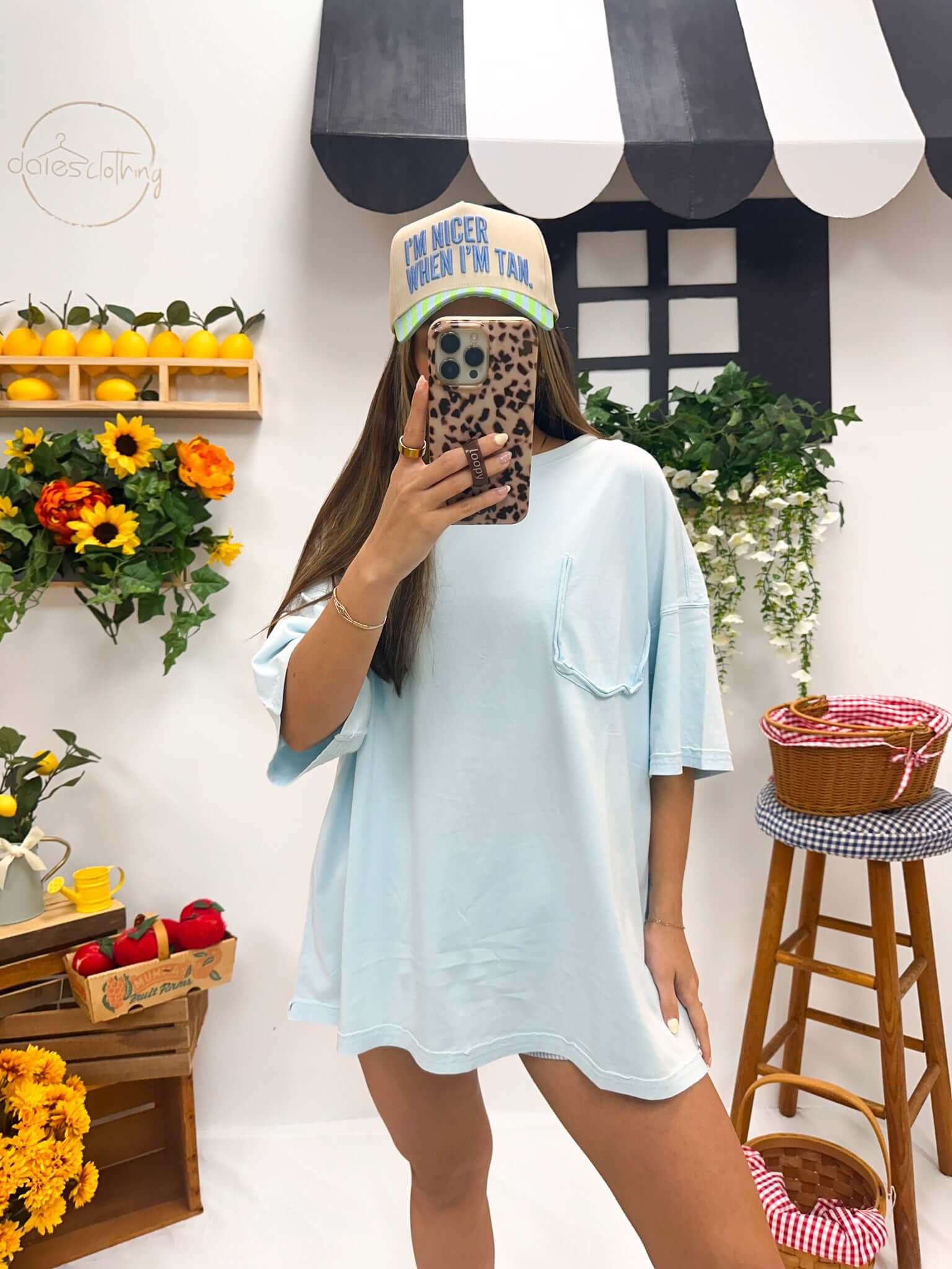 Half pocket tee, shown in one of several available colors