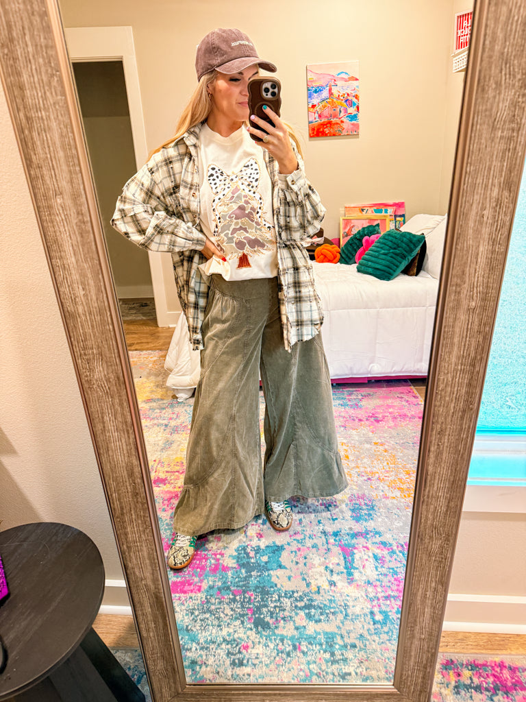 Camo Dotted Christmas Tree Ivory Tee