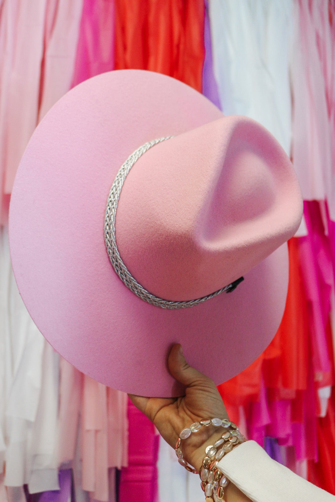 Ladies Pinch Front Hat- Pink