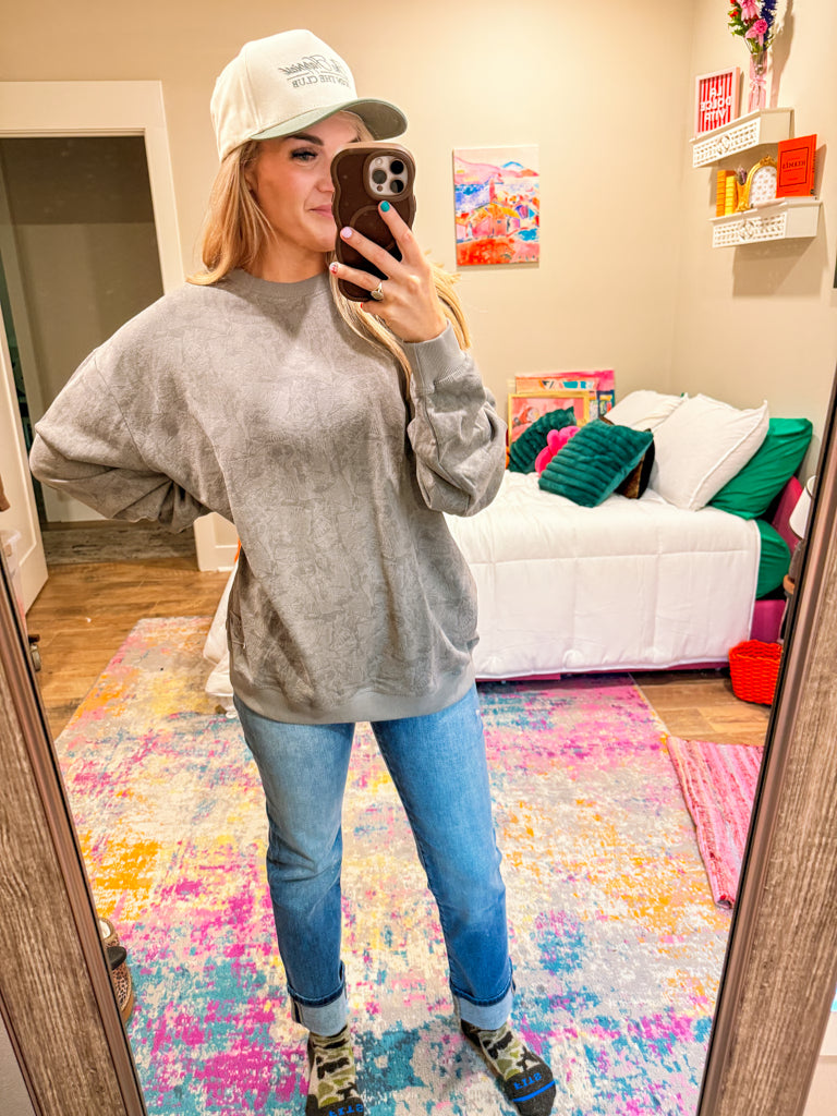 Men's Cameron Seawash Dark Grey Sweatshirt Southern Marsh