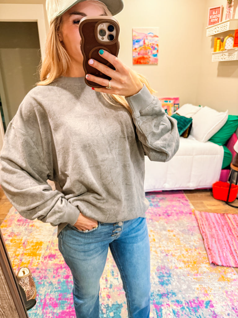 Men's Cameron Seawash Dark Grey Sweatshirt Southern Marsh