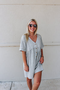 Be My Guest Heather Grey Romper