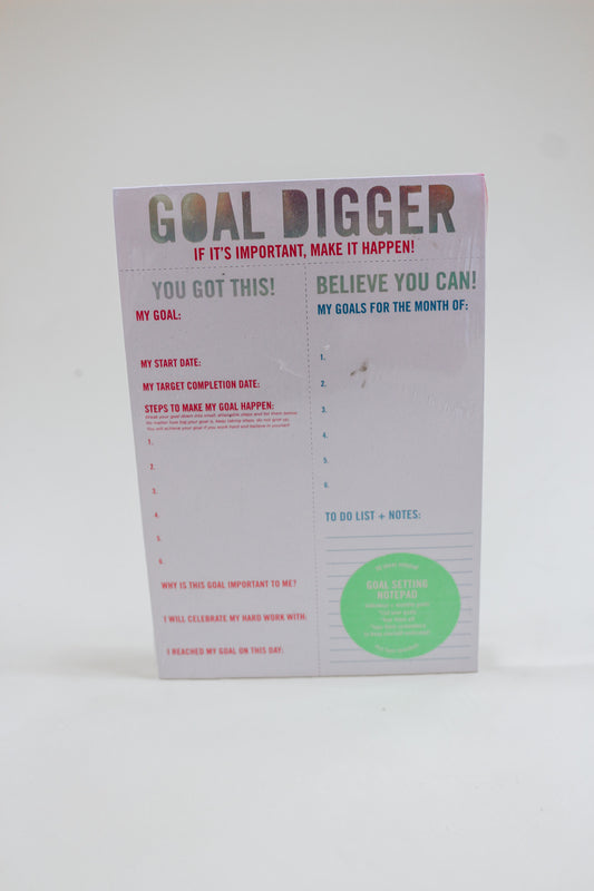 Goal Digger Goal Setting Notepad