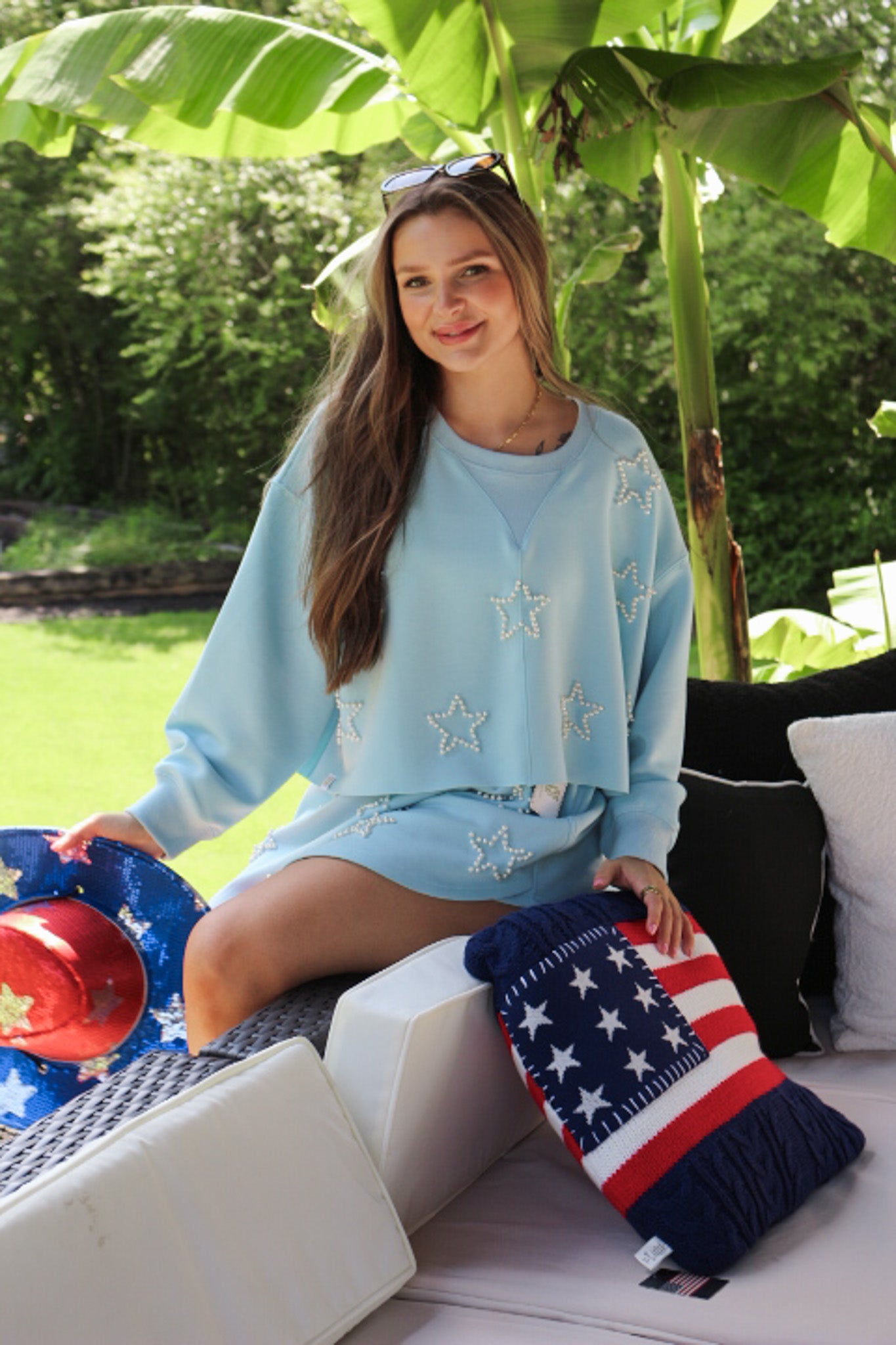 Star Struck Pearl Ice Blue Skort