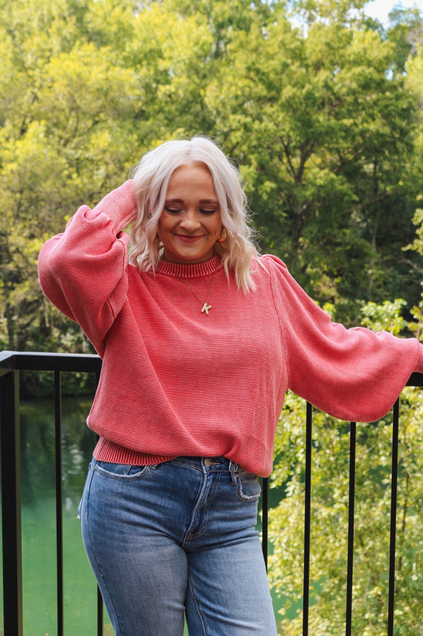 Let's Get Going Boho Red Sweater