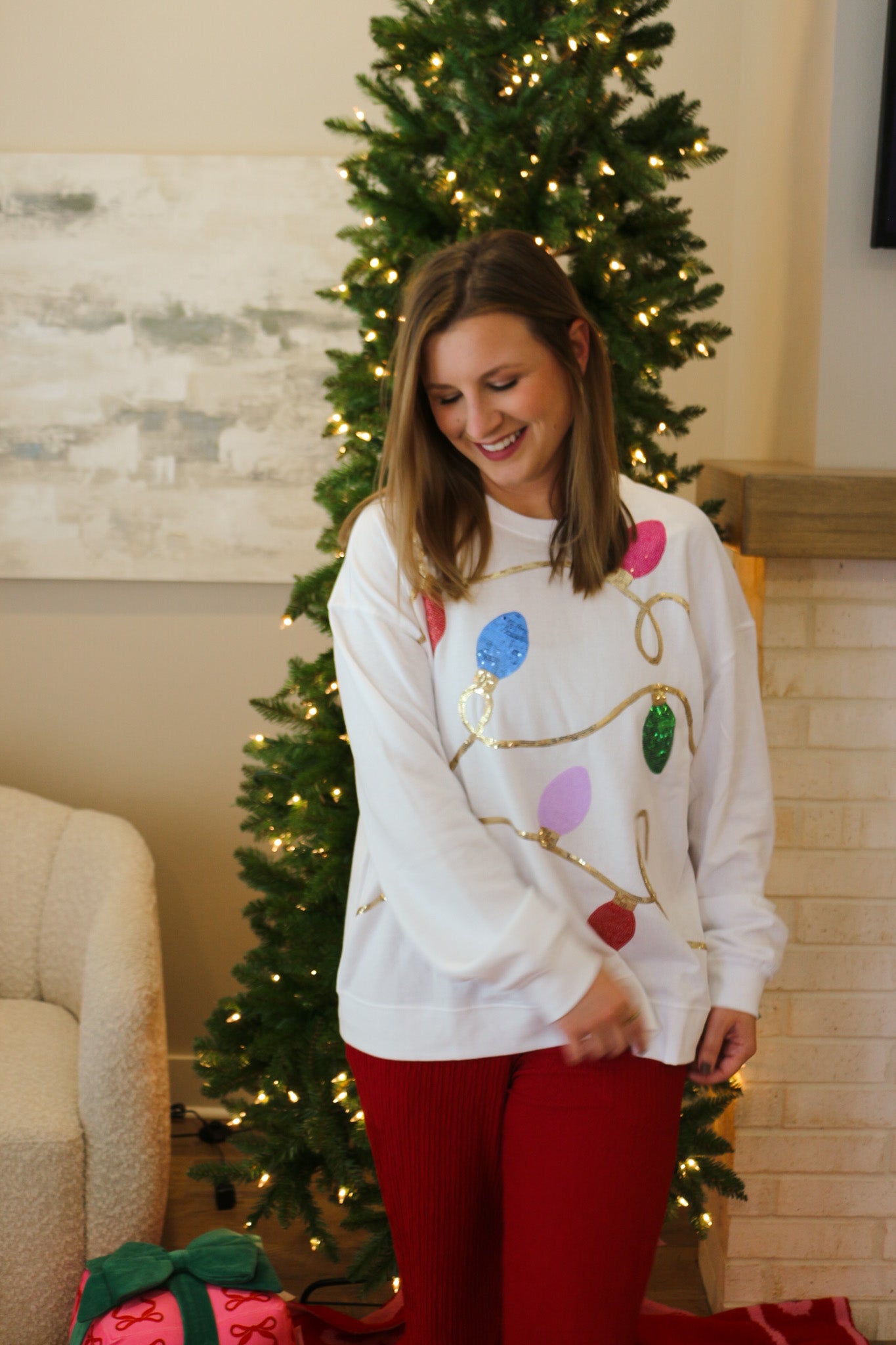 Mud Pie Christmas Sparkle Sweatshirt