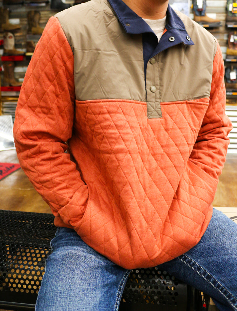 Burnt Red Bighorn Quilted Pullover