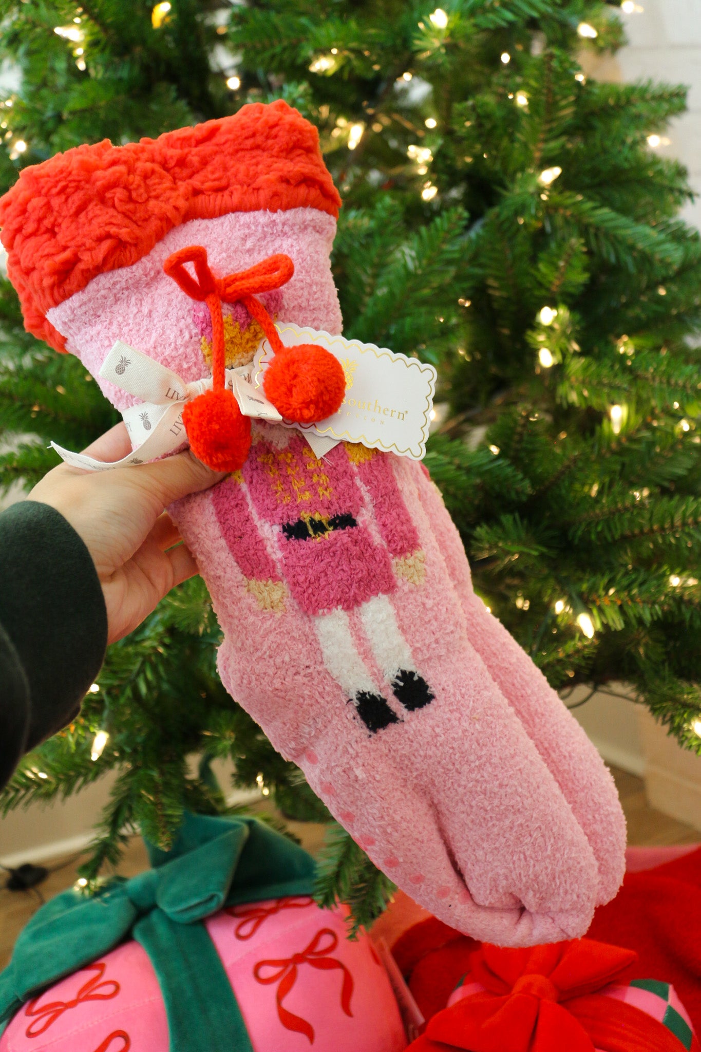 Christmas Tall Camper Grip Socks -3 Colors
