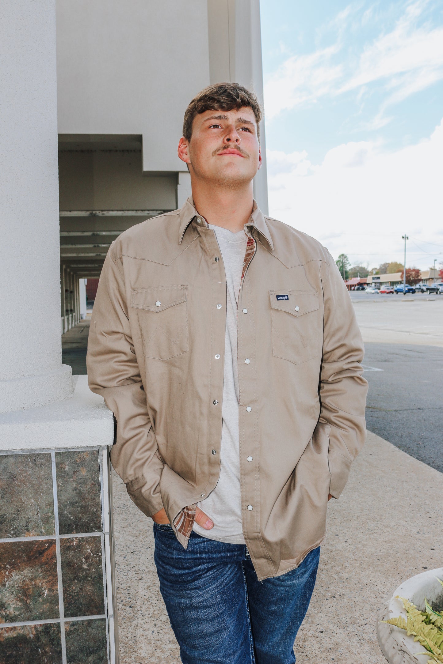 Dune Long Sleeve Flannel Lined Solid Work Shacket