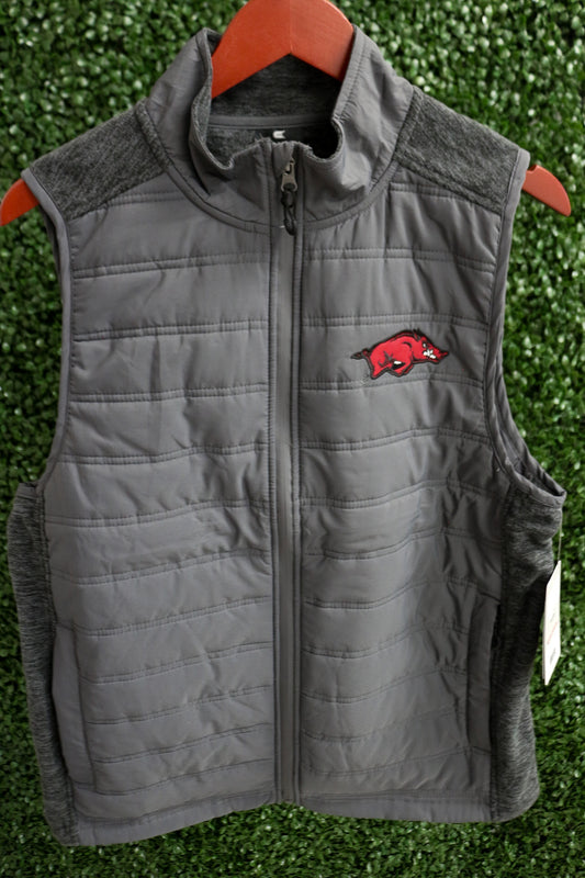 Men's Charcoal Arkansas Razorback Puffer Vest