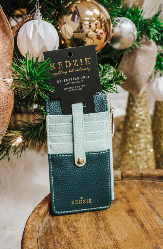 Green Essentials Only Zipper Wallet