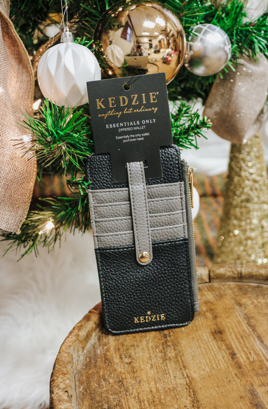 Essentials Black Only Zipper Wallet