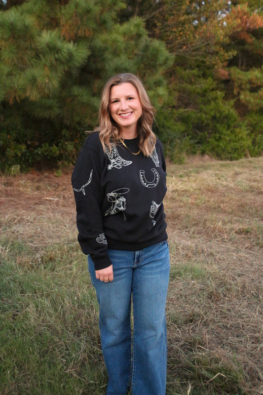 Women's Wrangler Icons Black Sweatshirt