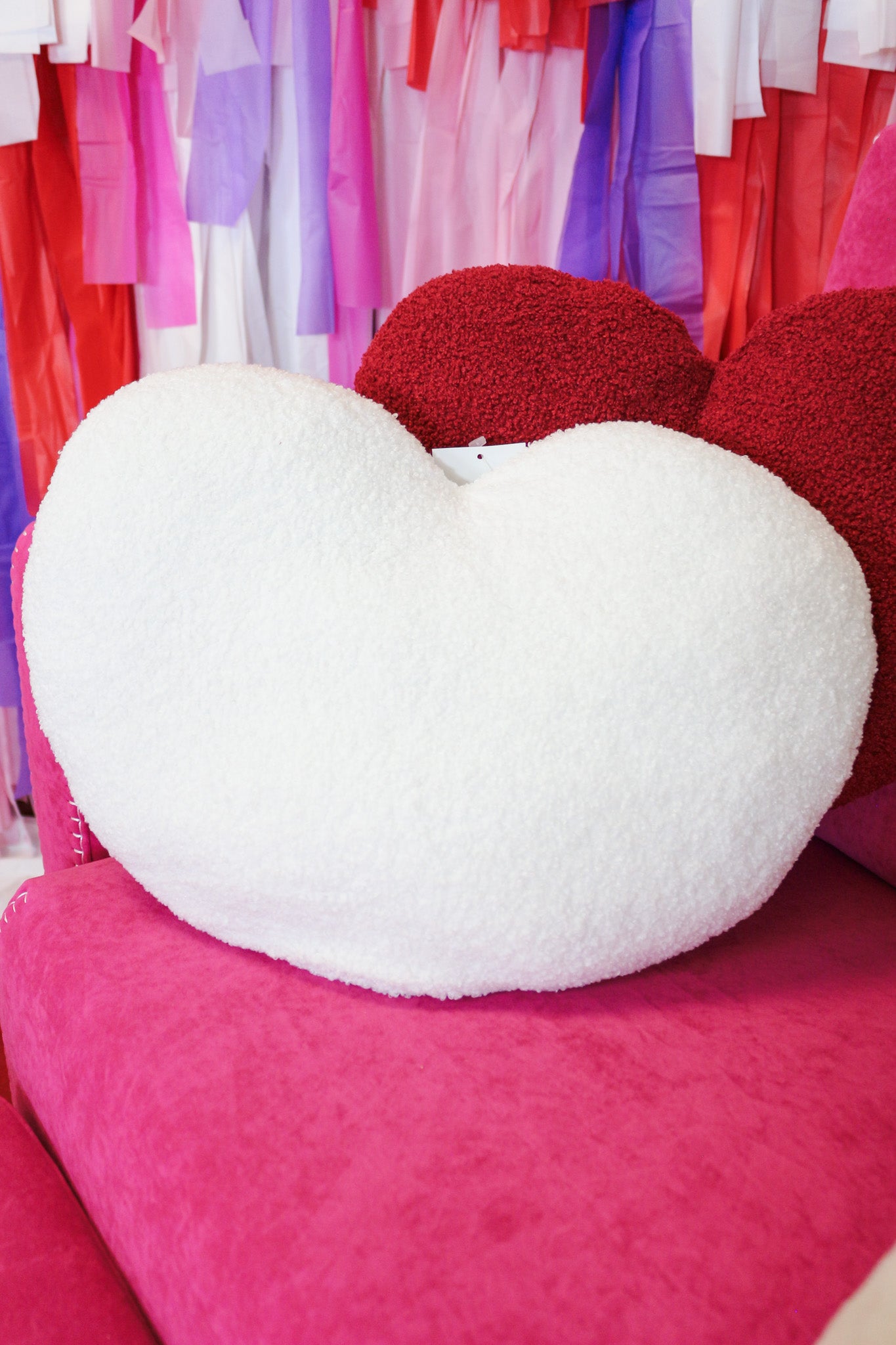 Sherpa Heart Pillows -2 Colors