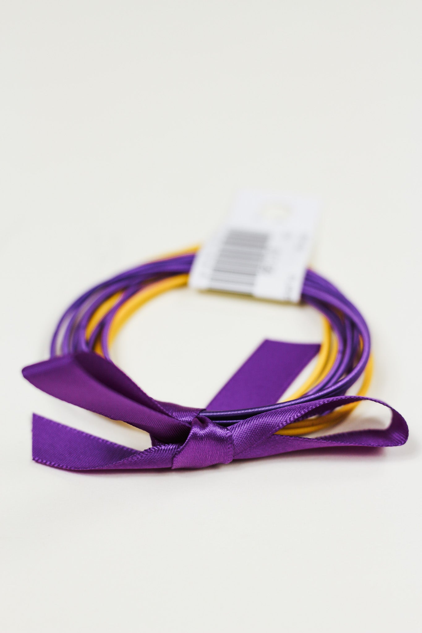 Purple and Gold Guitar String Bracelet