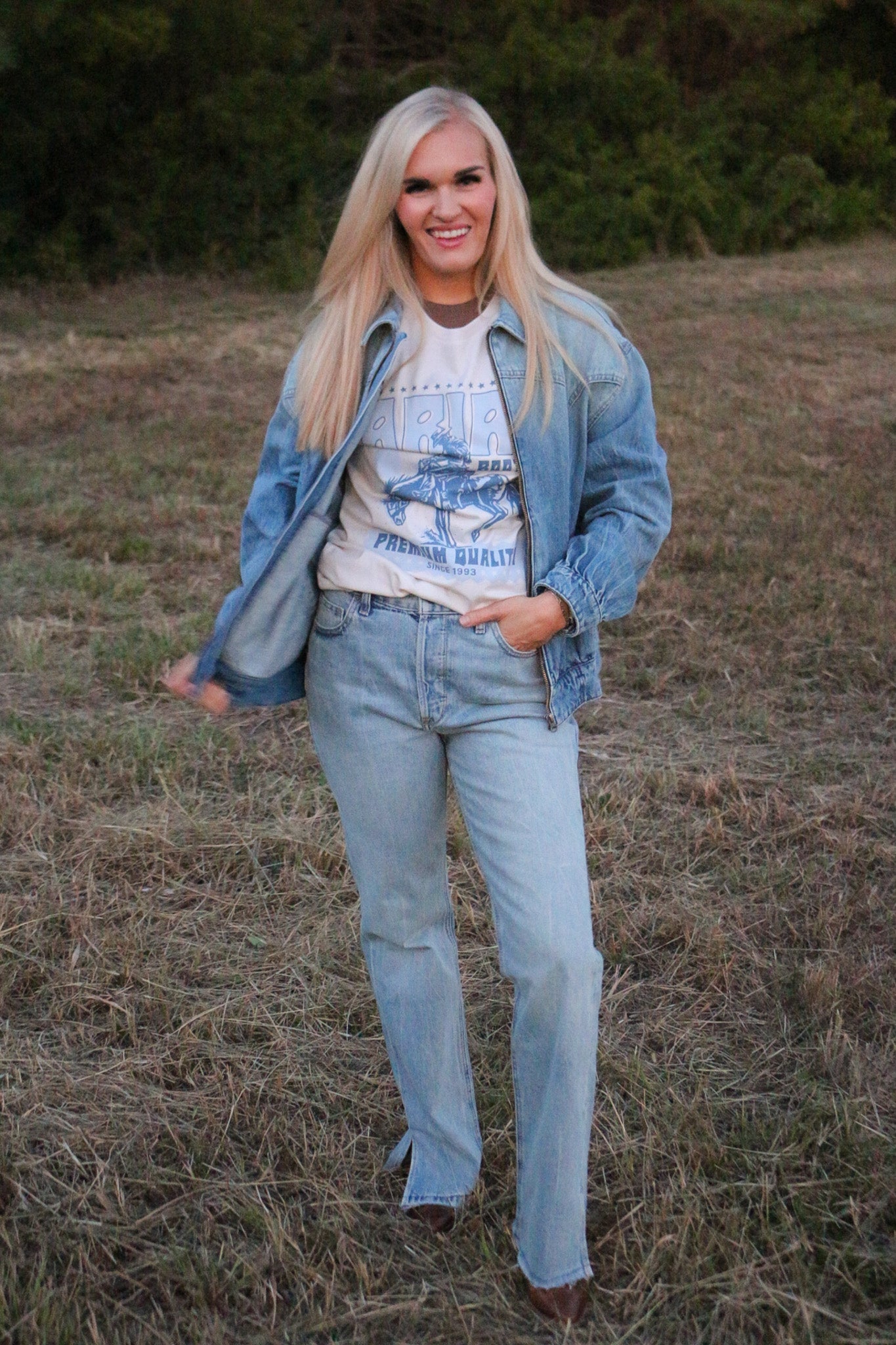Ariat Retro Block Poster White Tee