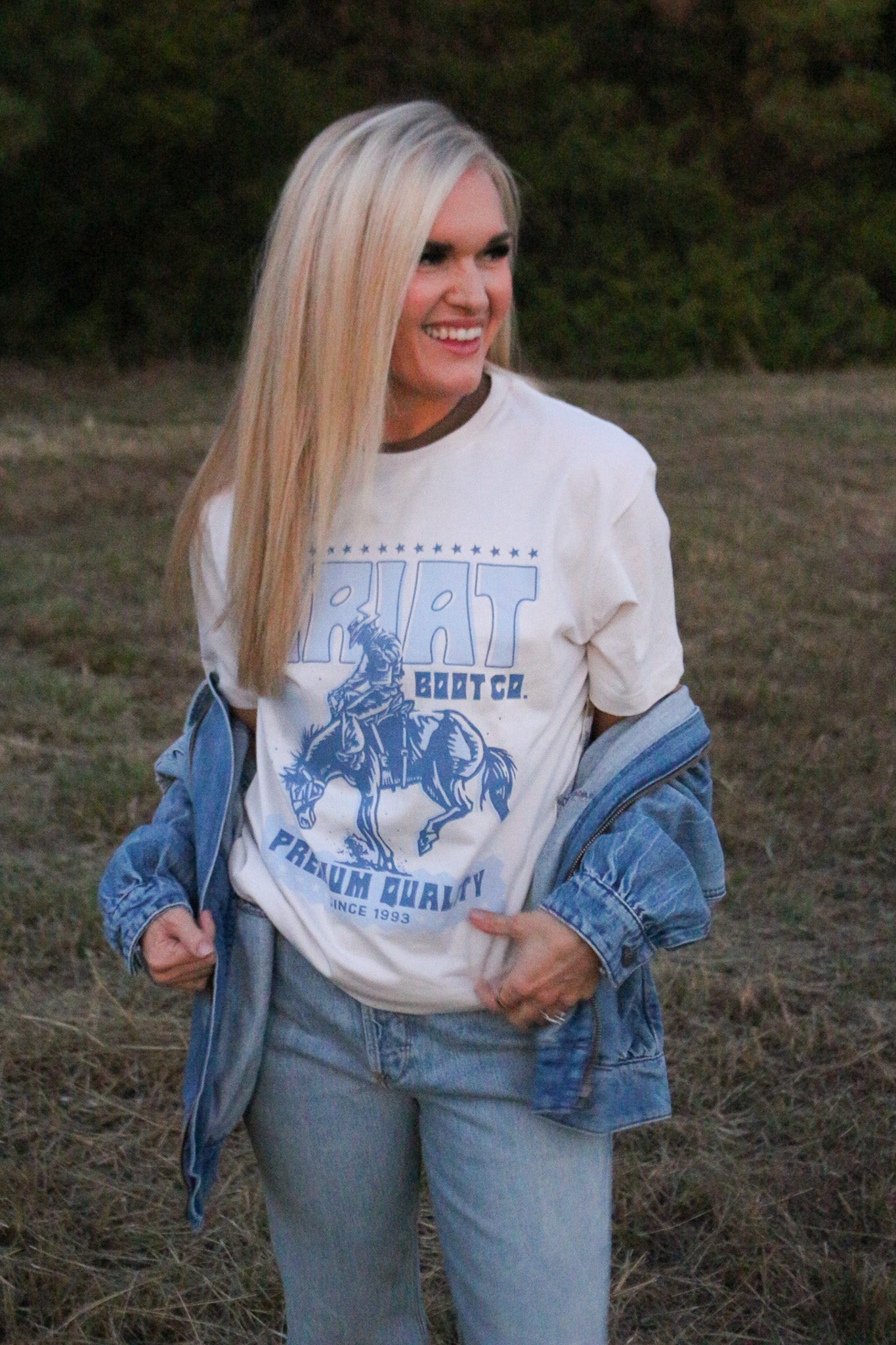 Ariat Retro Block Poster White Tee