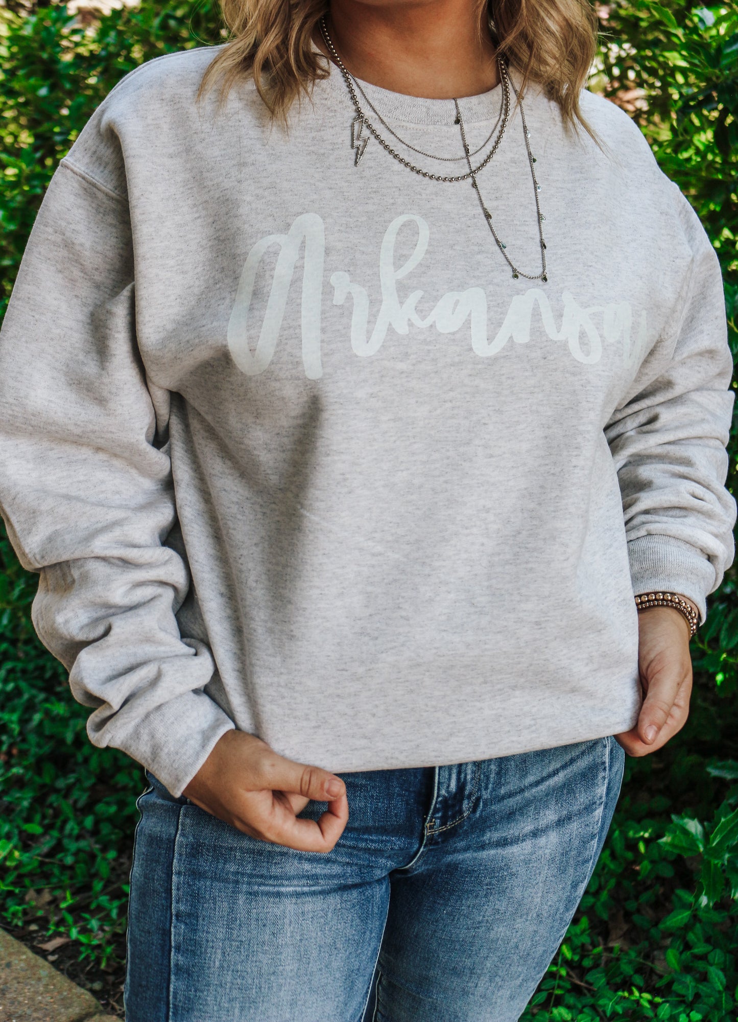 Arkansas Oatmeal Grey Sweatshirt