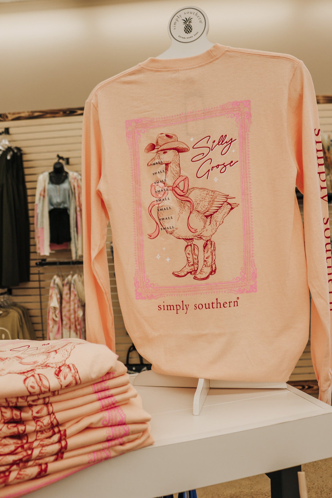 Silly Goose Coral & Pink Tee