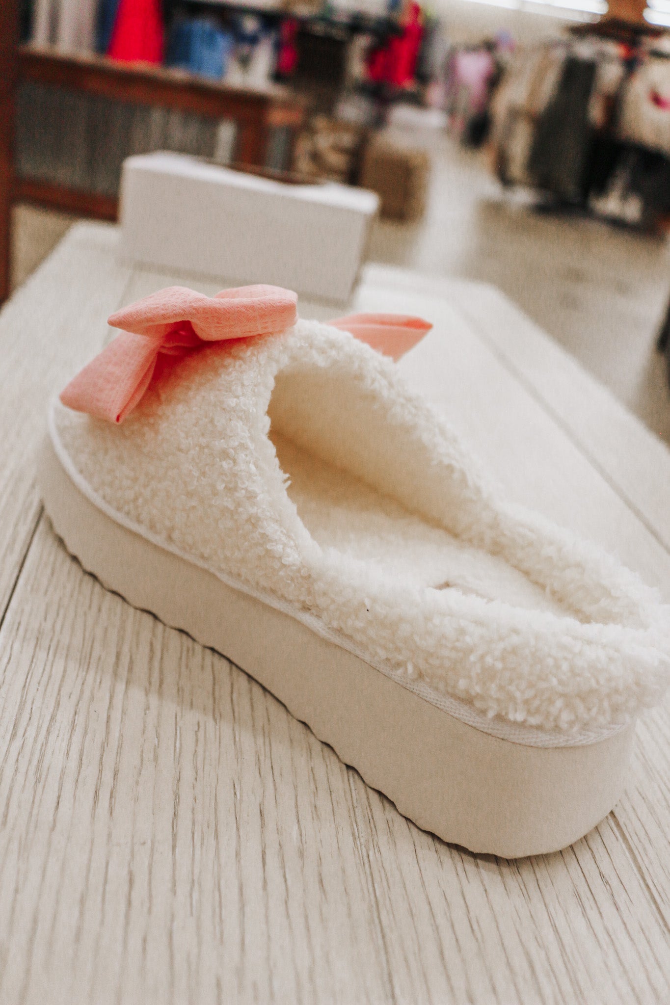 Imani Sherpa Bow Slippers By MIA