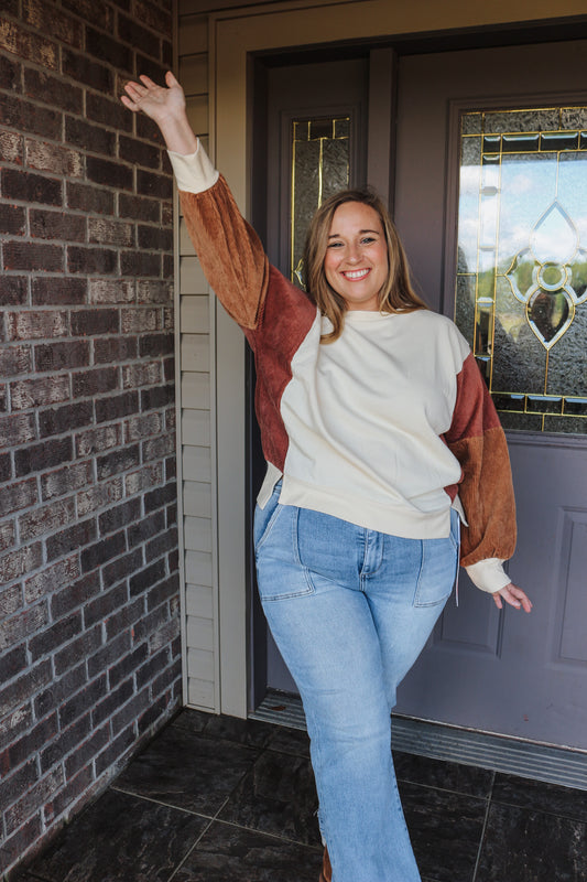 Match My Energy Color Block Sweatshirt -2 Colors