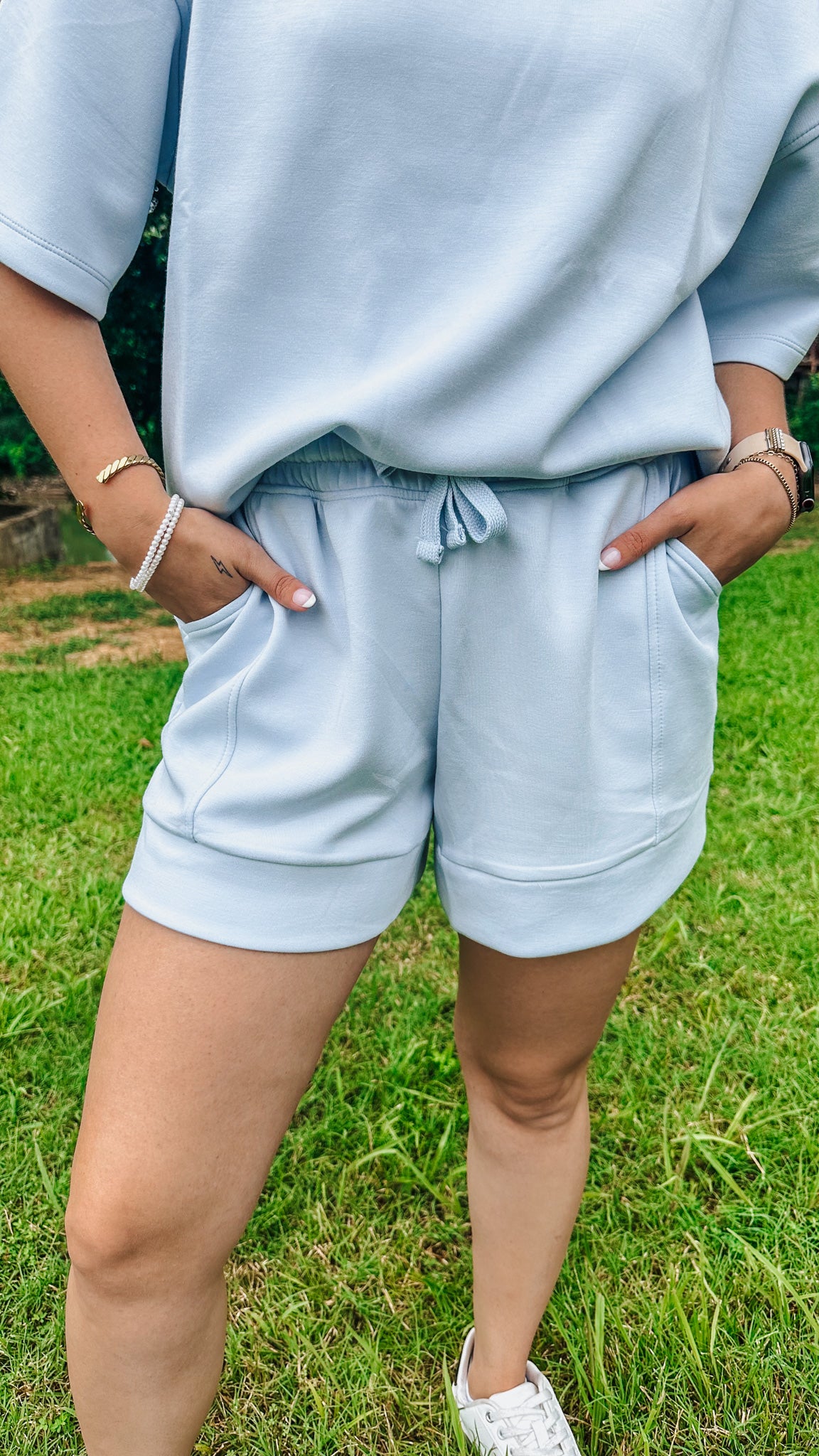 Full Send Soft Blue Shorts