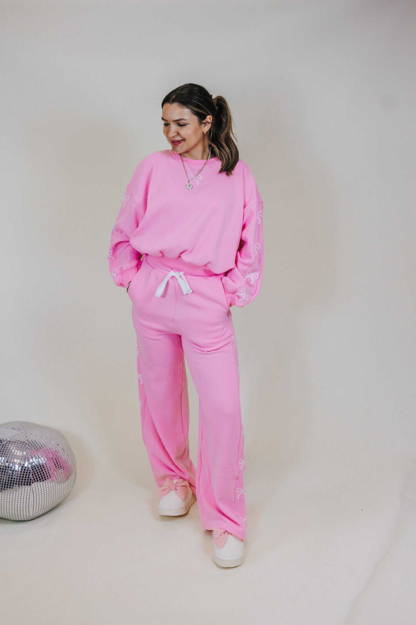 Beauty In The Bow Pink Sweatshirt