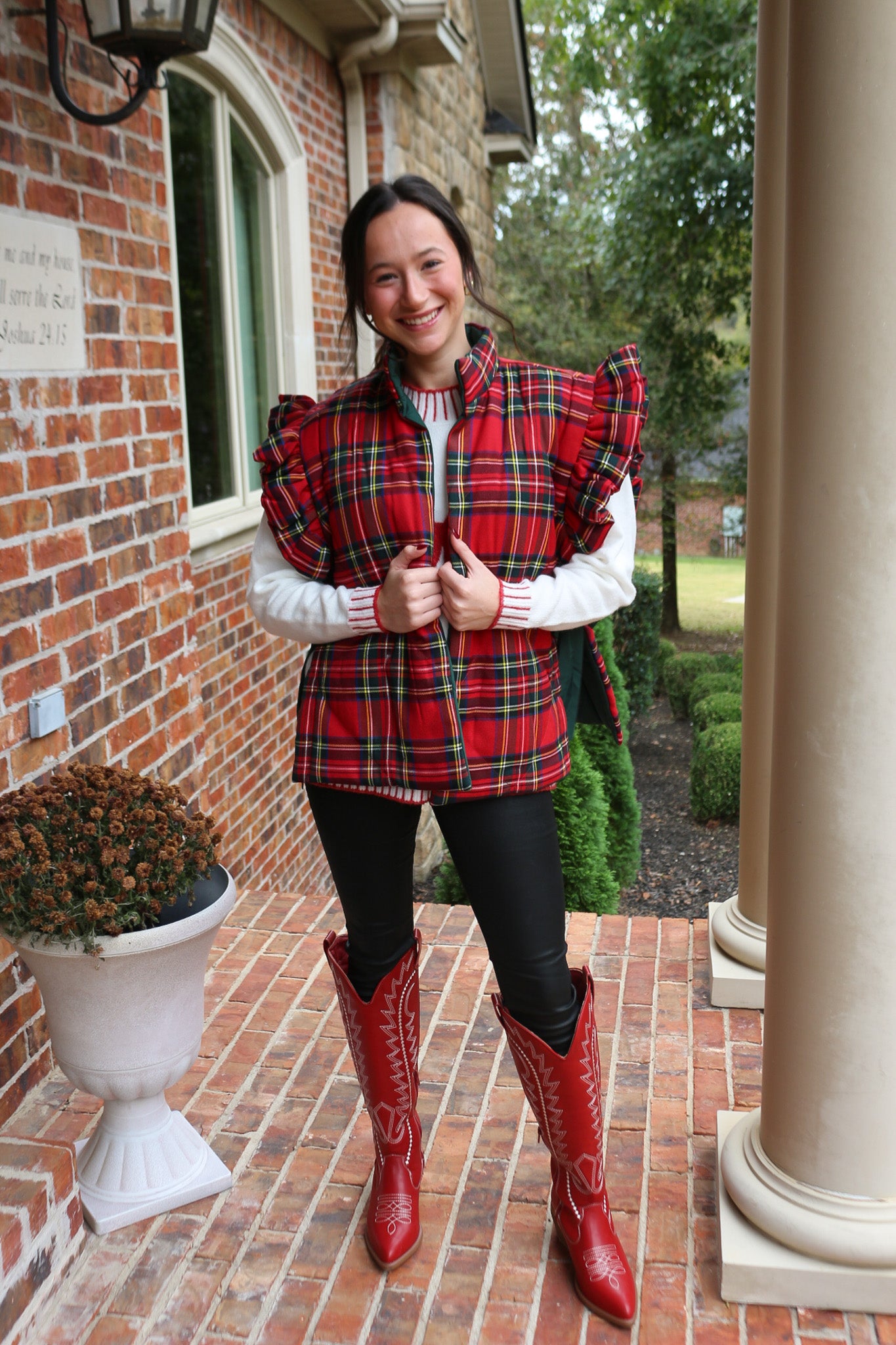 Jefferies Plaid Quilted Reversible Vest