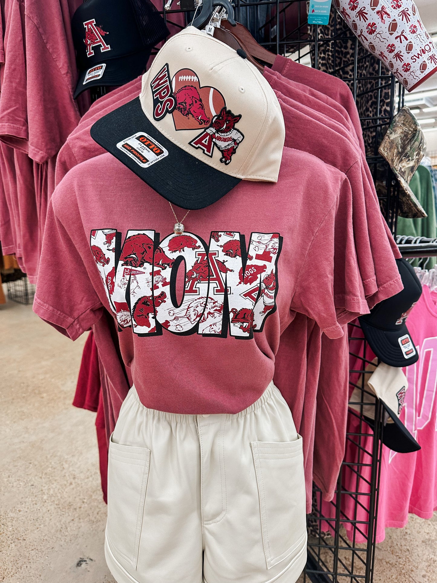 Arkansas Mom Red Graphic Tee