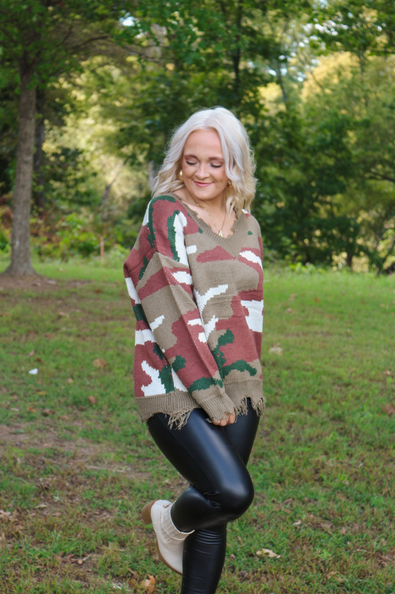 In Disguise Camo Sweater