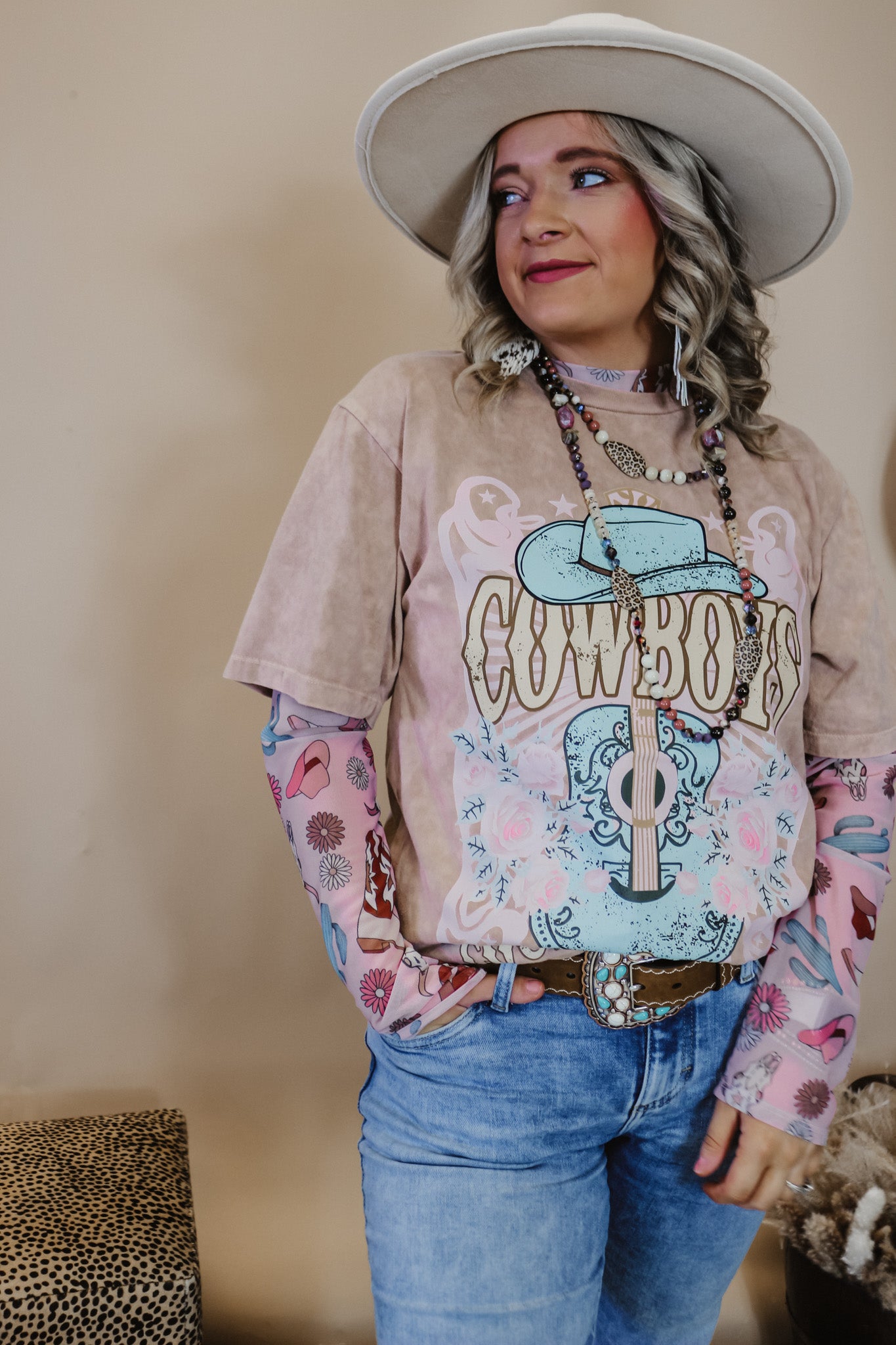 Cowboys & Country Music Mocha Graphic Tee