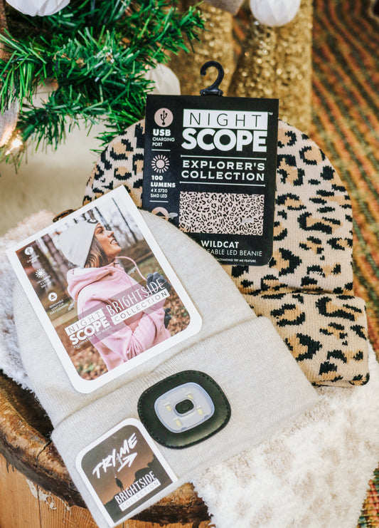 Oatmeal Night Scope Brightside Rechargeable Led Beanie