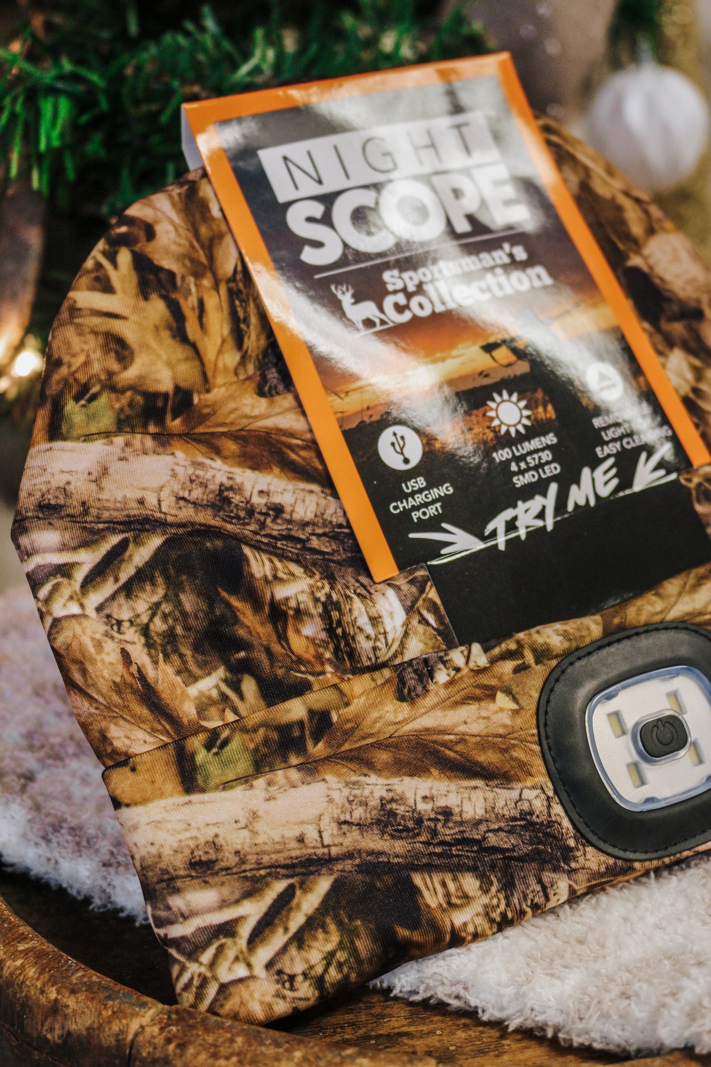 Camo Night Scope Sportsman Rechargeable Led Beanie