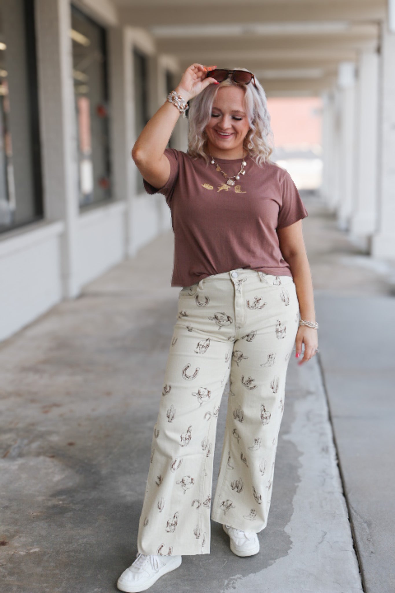 Western Trio Brown Graphic Tee