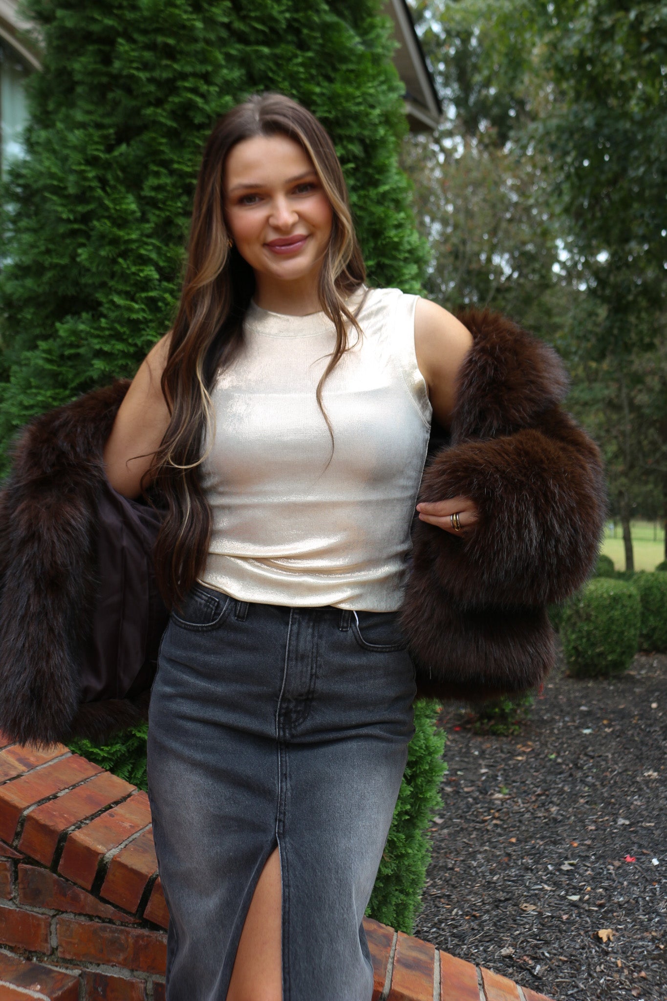 Dreams Are Made Of White Shimmery Tank Top