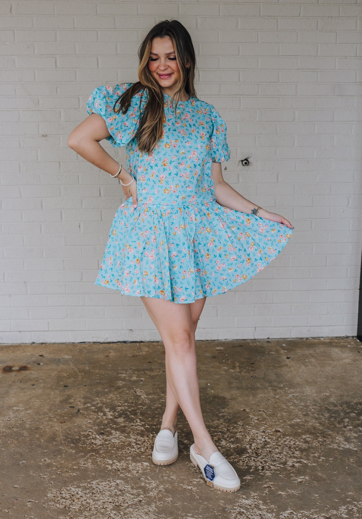 Sweet Secret Blue Floral Blouse