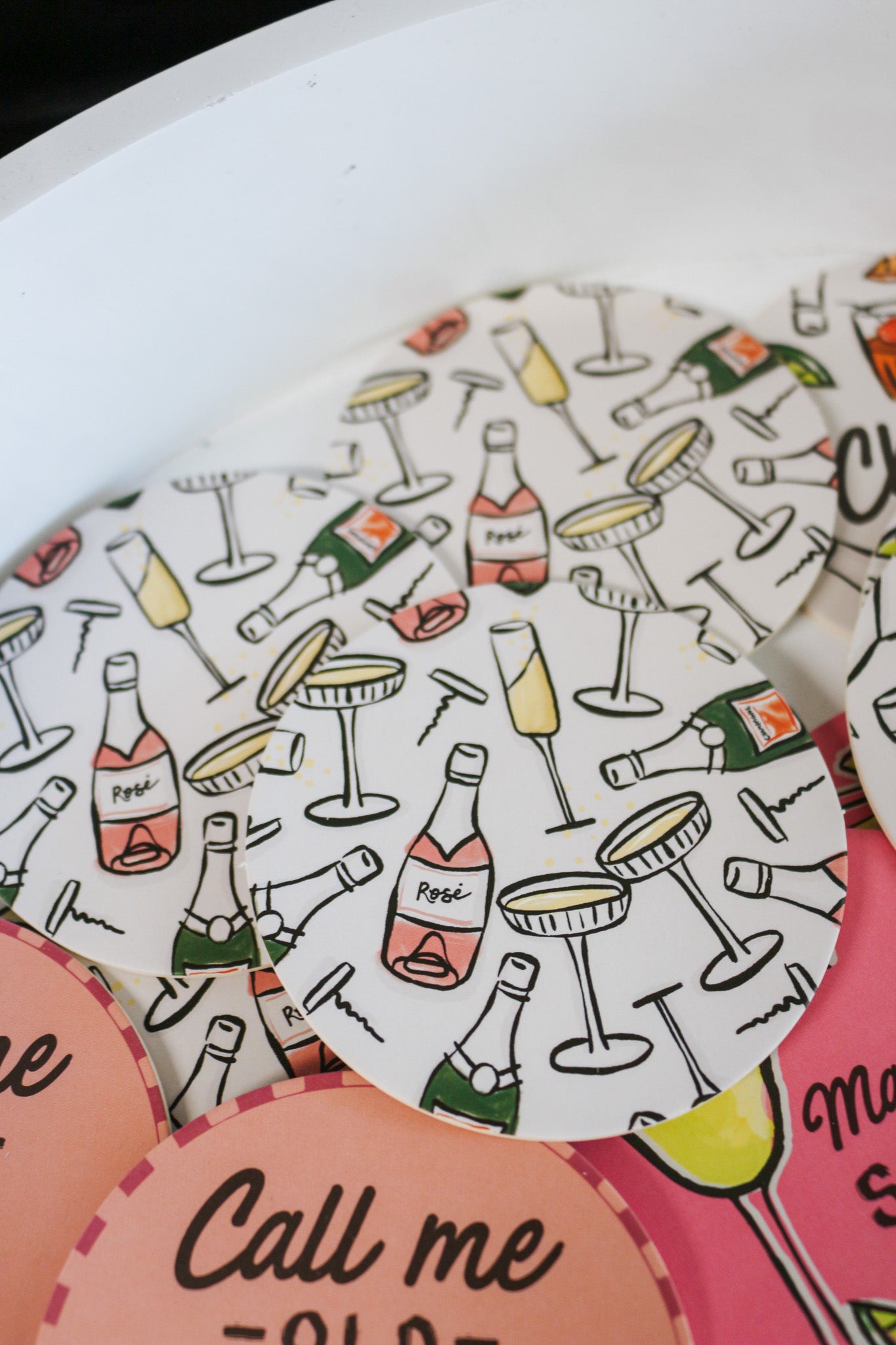 Cocktail 12pc Coaster Sets -6 Styles