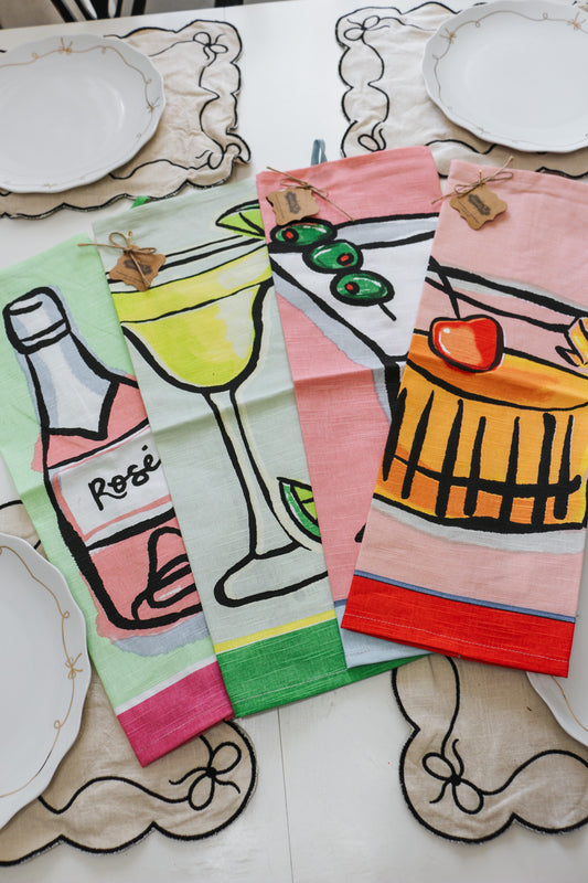 Cocktail Hand Towels -4 Styles