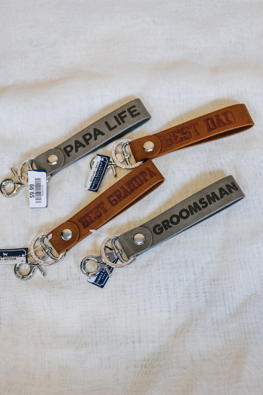 Men's Leather Keychain -4 Styles