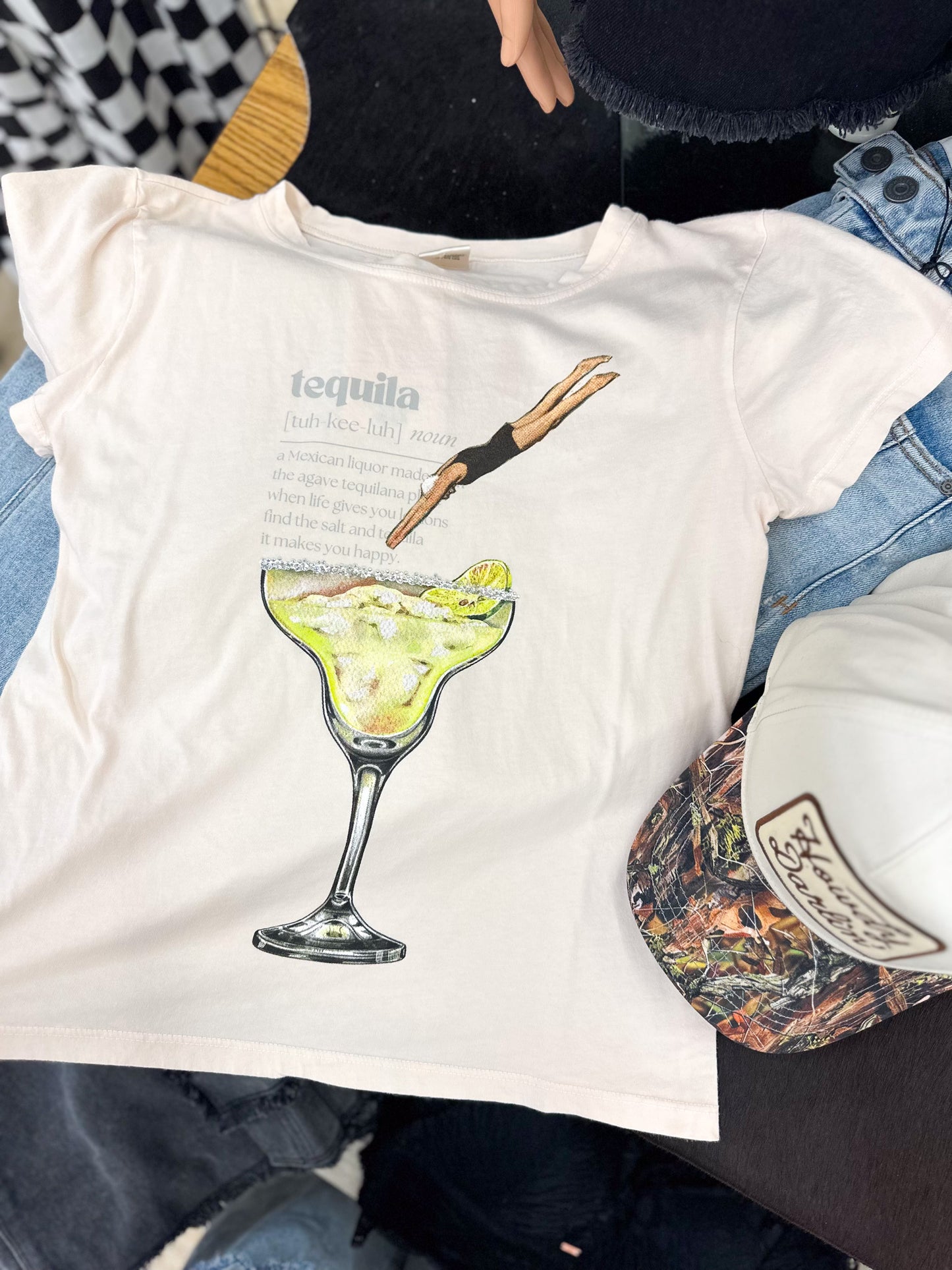 Tequila Dive Cream Graphic Tee
