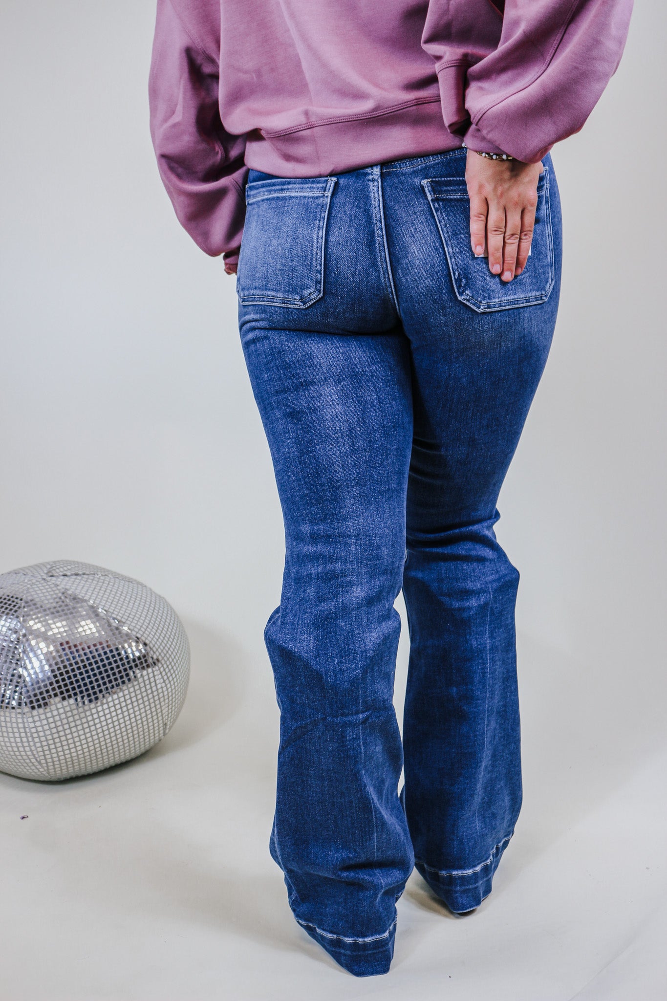 Gleefully Mid Rise Flare Jeans By Vervet