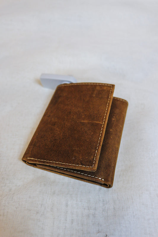 Brown Leather Trifold Wallet