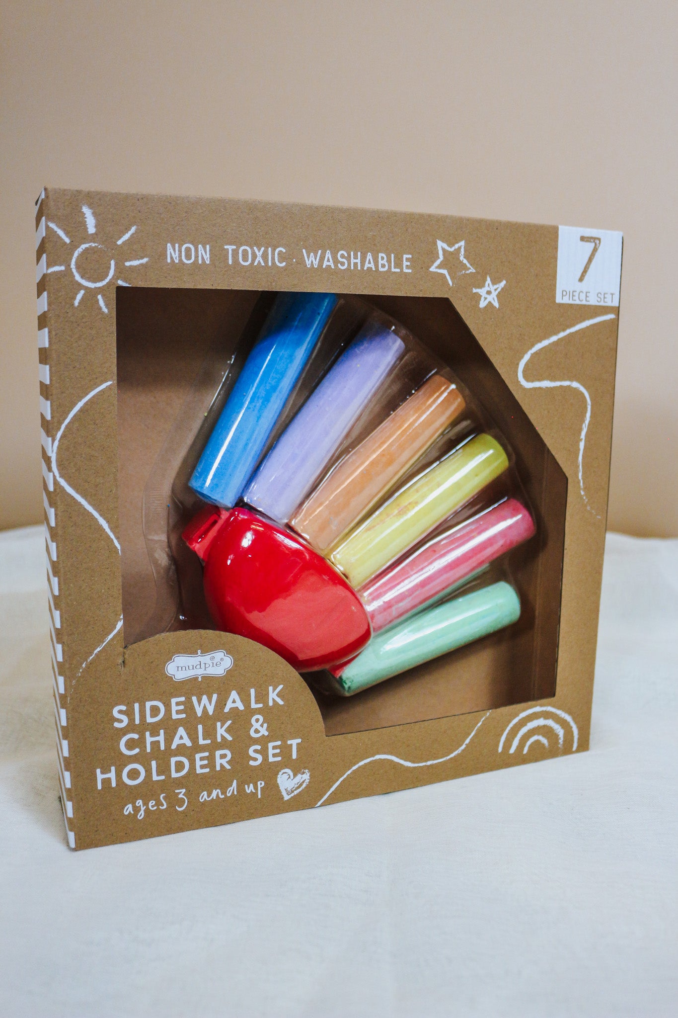 Sidewalk Chalk & Holder Set