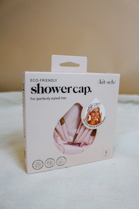 Blush Dot Luxury Shower Cap