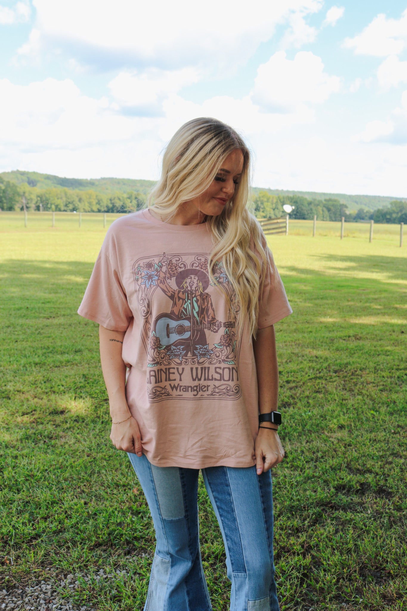 Wrangler X Lainey Wilson Pink Graphic Tee