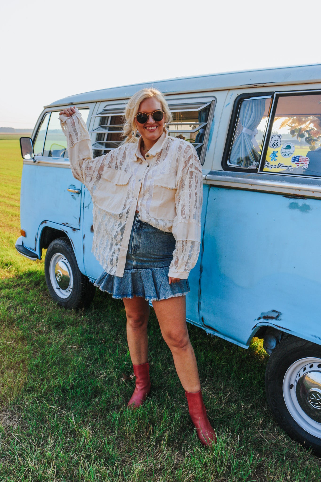 So Loved Washed Denim Skirt