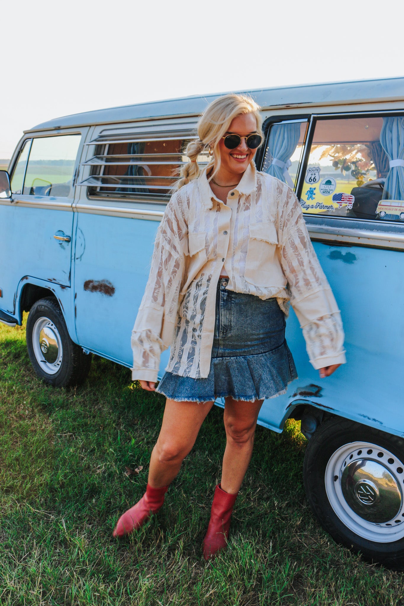 So Loved Washed Denim Skirt