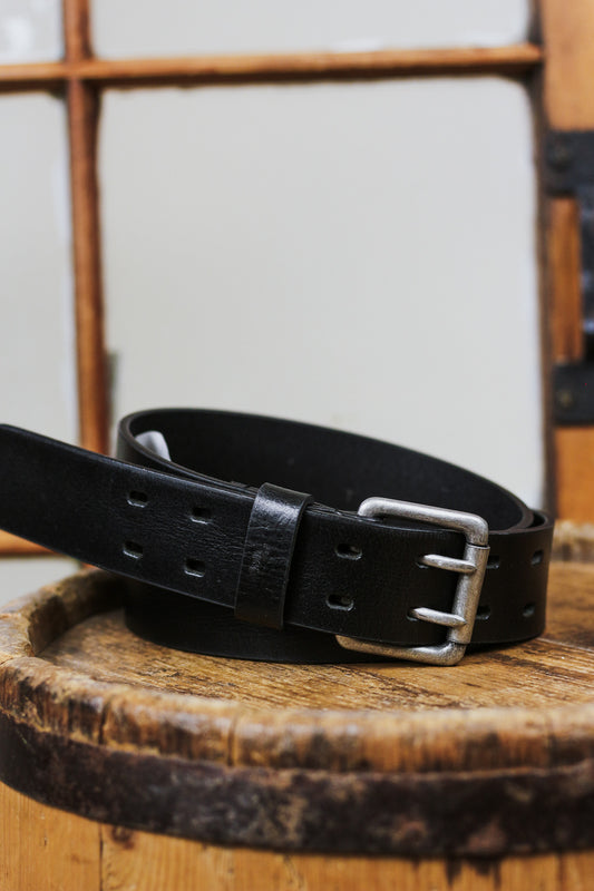 Black Custom Leather Belt
