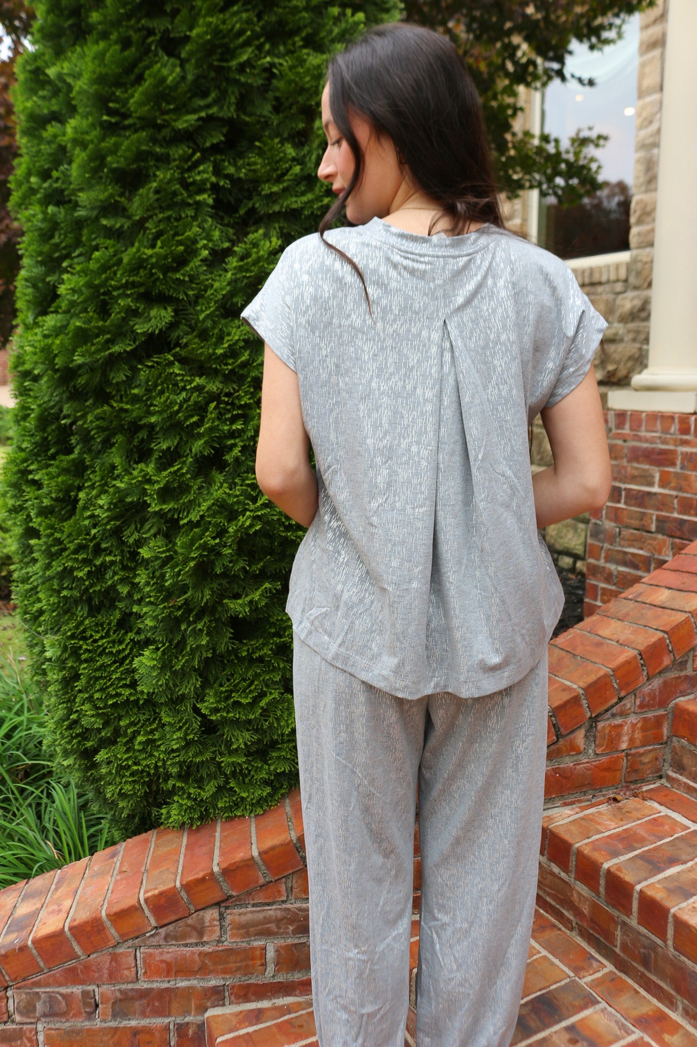 Refined Elegance Silver Jumpsuit